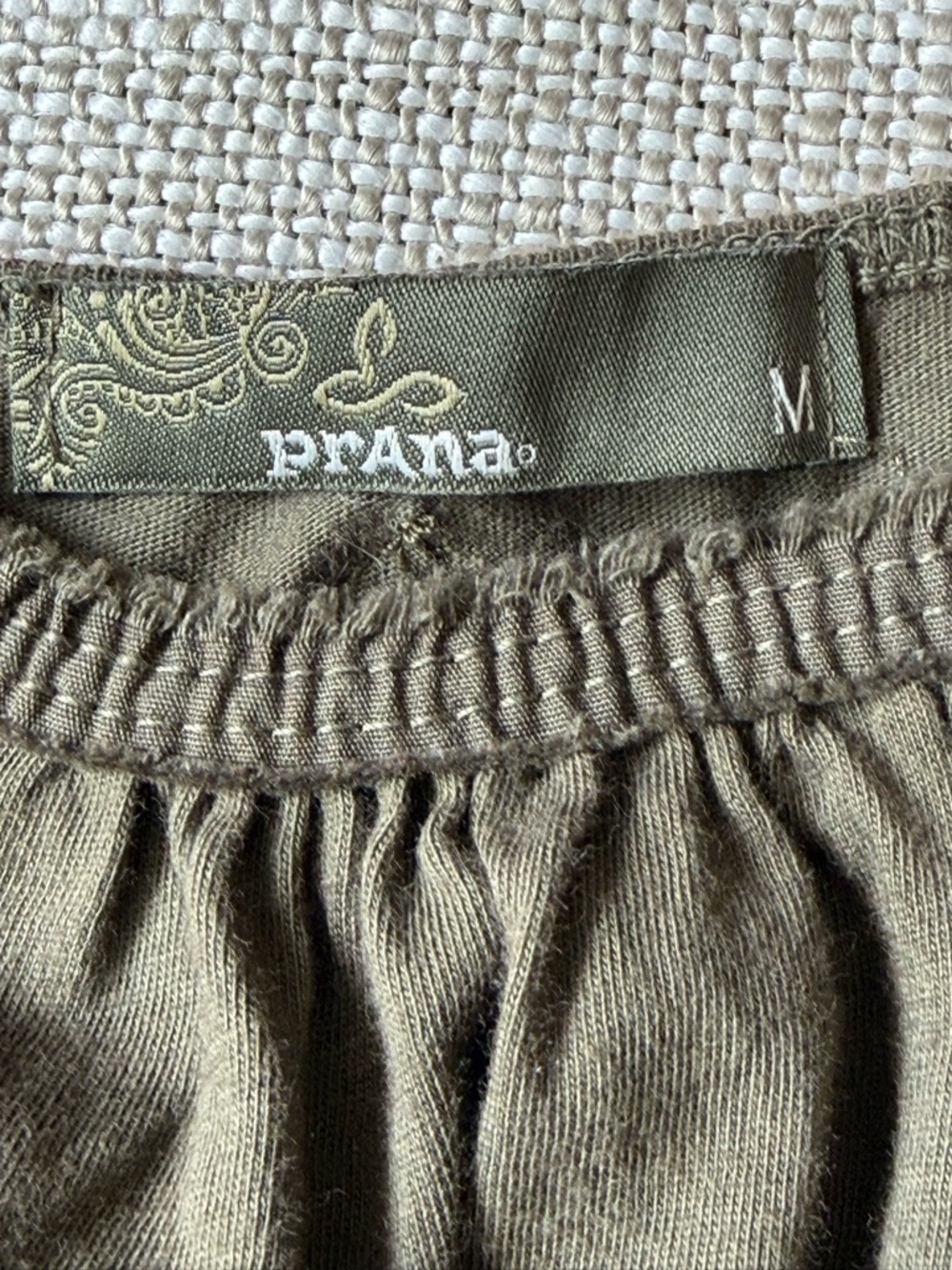 Prana Olive Green Cotton Lightweight Mid Length Summer Vacation Dress-Sz-M - Picture 3 of 16